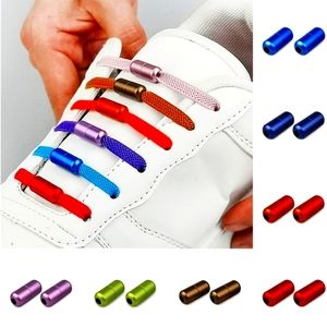 1Pair Shoelaces Buckle Lock 1 Second Quick No Need Tie Flat Shoelaces
